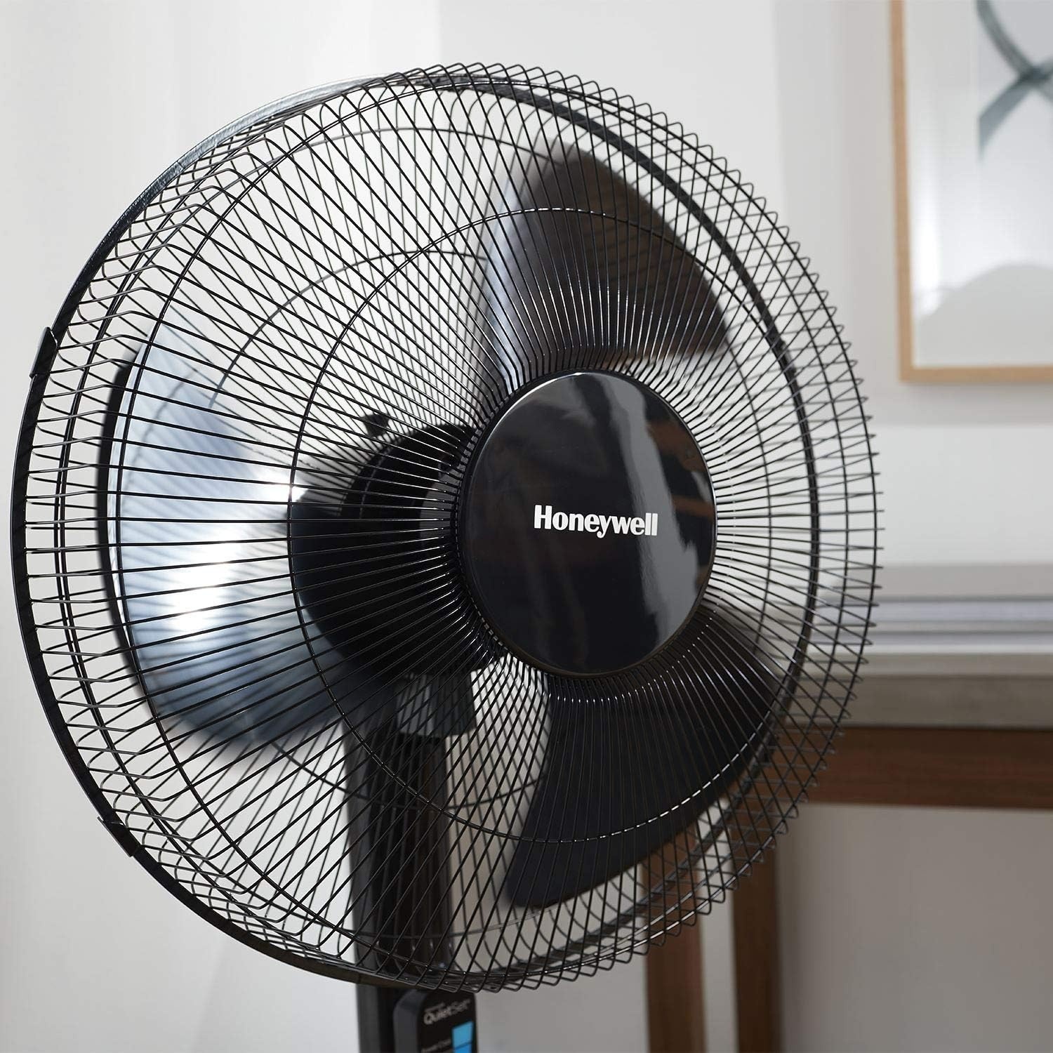 image:imageHoneywell Advanced QuietSet 16 Whole Room Stand Fan Black Ultra Quiet Pedestal Fan with Remote Control Oscillation and 5 Power Settings