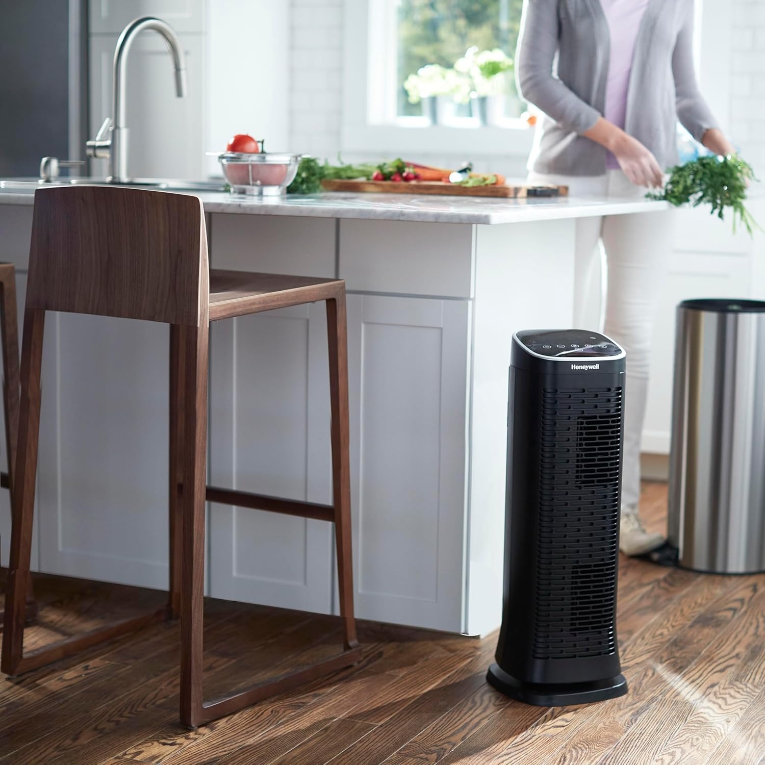 image:imageHoneywell Air Genius Air Purifier for Home Large Rooms up to 1268Ft with Permanent Washable Filter Reduces Dust Pollen Pet Dander Odors Smoke Black HFD360