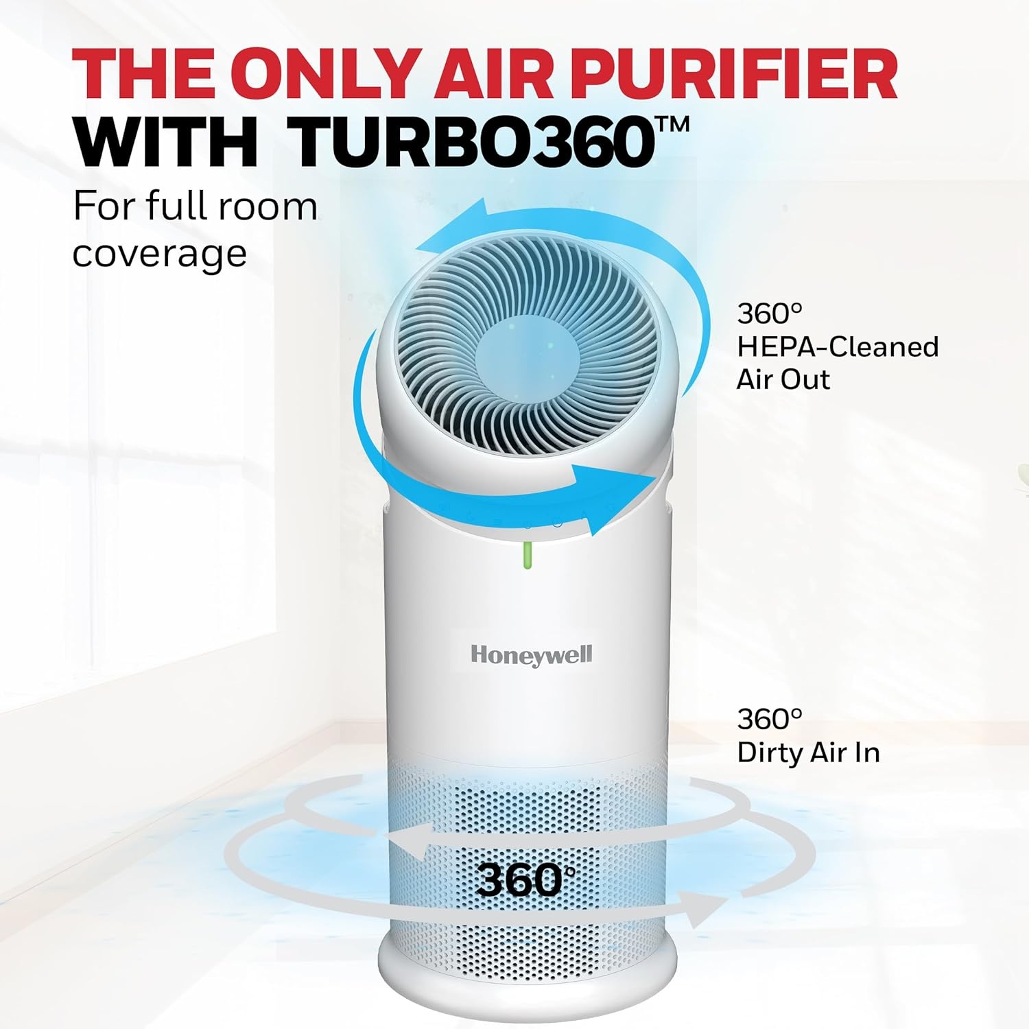 image:imageHoneywell Allergen Plus 3in1 HEPA Air Purifier for Home Fan amp Adjustable Airflow for Large Rooms up to 1928 Ft Air Quality Sensor Reduces Allergens Pet Dander amp Odors HPA6000 WhiteWhite