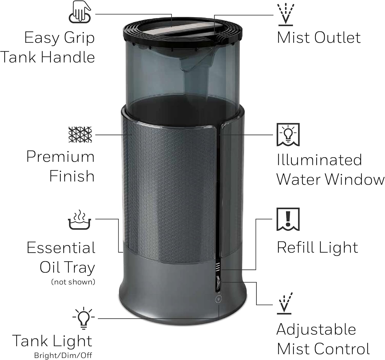 image:imageHoneywell Designer Series Cool Mist Humidifier Room Humidifiers WhiteBlack