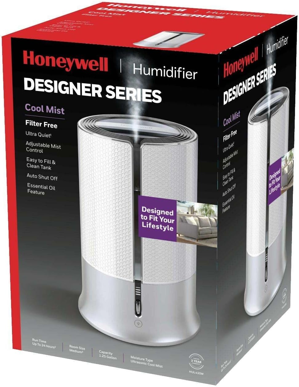 image:imageHoneywell Designer Series Cool Mist Humidifier Room Humidifiers WhiteWhite