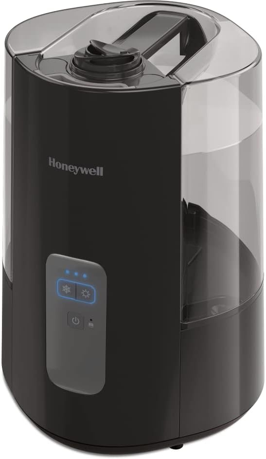 image:imageHoneywell Dual Comfort Cool Warm Mist humidifier Humidifier for Bedroom Office Living Room and Home Provides Temporary Relief from Dry air discomforts Black HWC775B