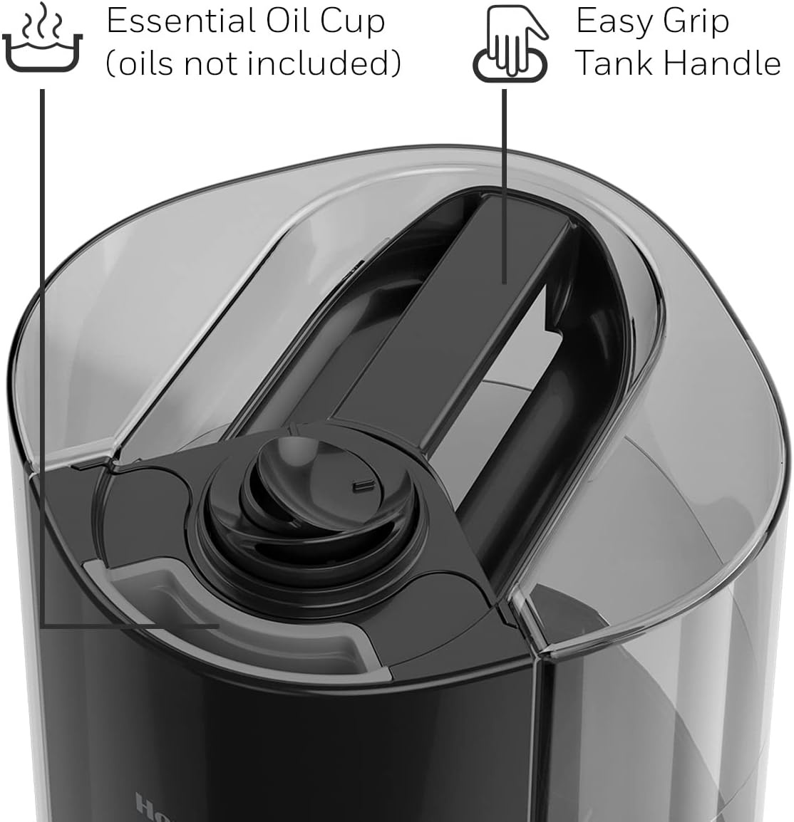 image:imageHoneywell Dual Comfort Cool Warm Mist humidifier Humidifier for Bedroom Office Living Room and Home Provides Temporary Relief from Dry air discomforts Black HWC775B