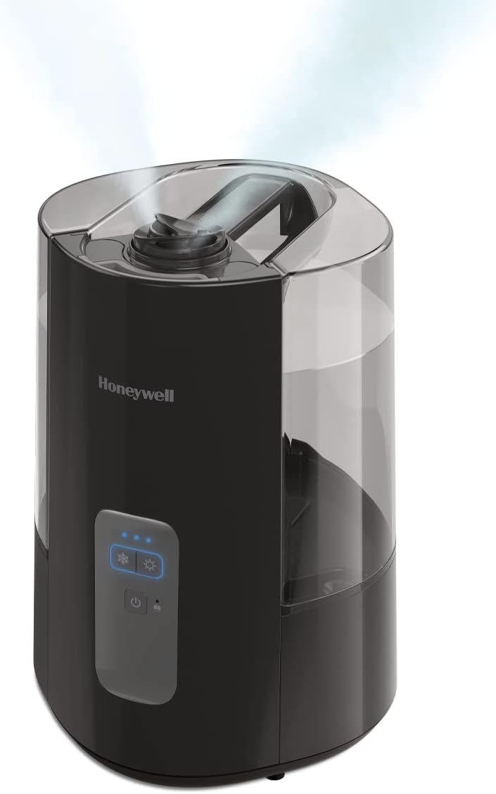 image:imageHoneywell Dual Comfort Cool Warm Mist humidifier Humidifier for Bedroom Office Living Room and Home Provides Temporary Relief from Dry air discomforts Black HWC775B