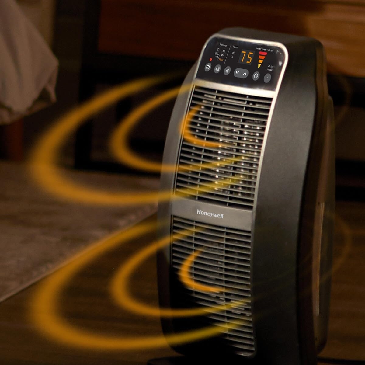 image:imageHoneywell Genius HeatGenius Ceramic Heater with MultiDirectional Heating Digital Controls with Programmable Thermostat Black