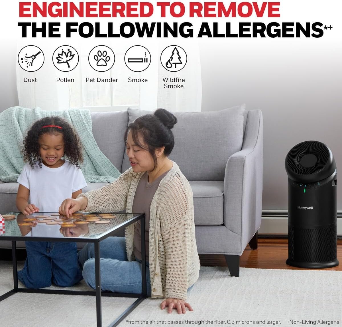 image:imageHoneywell Genuine F HEPA Air Filter Replacement for Honeywell HPA6000 3in1 Filter HEPA amp Carbon Captures up to 9997 of Allergens