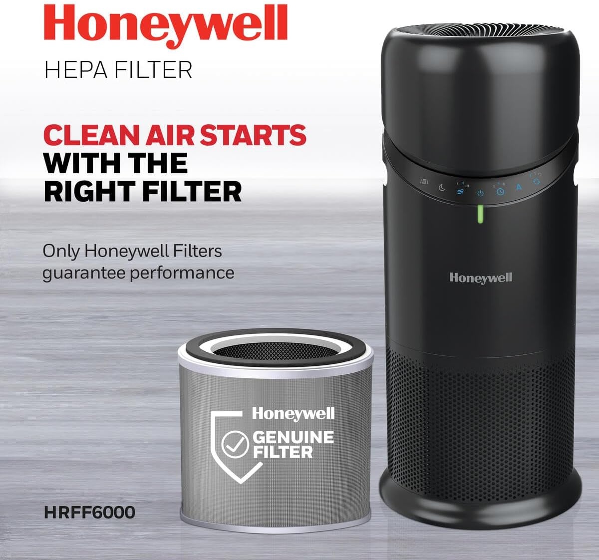 image:imageHoneywell Genuine F HEPA Air Filter Replacement for Honeywell HPA6000 3in1 Filter HEPA amp Carbon Captures up to 9997 of Allergens