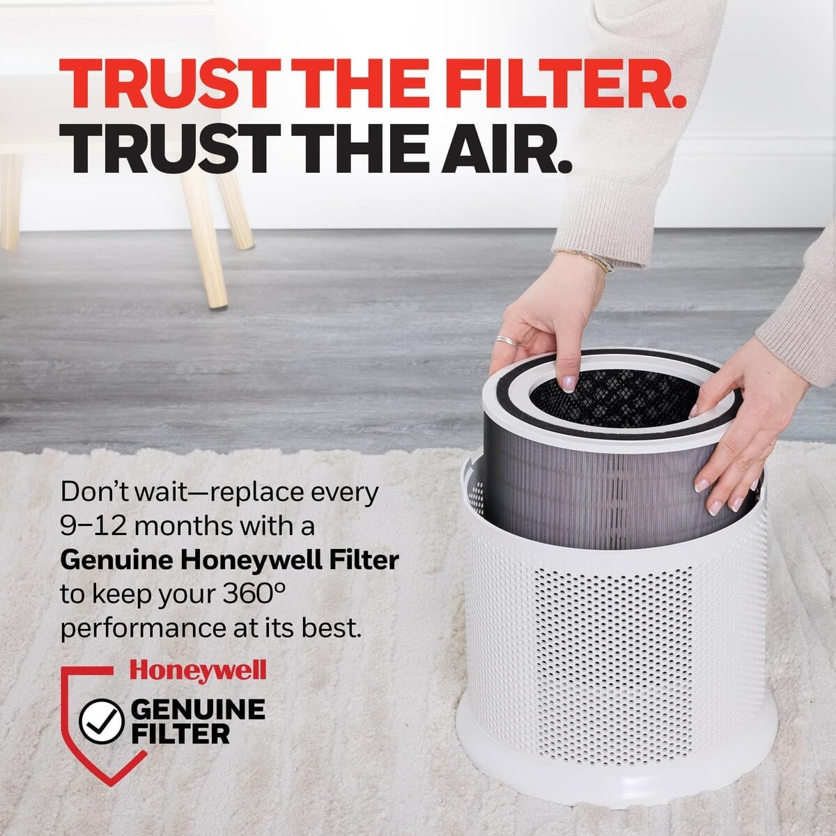 image:imageHoneywell Genuine F HEPA Air Filter Replacement for Honeywell HPA6000 3in1 Filter HEPA amp Carbon Captures up to 9997 of Allergens