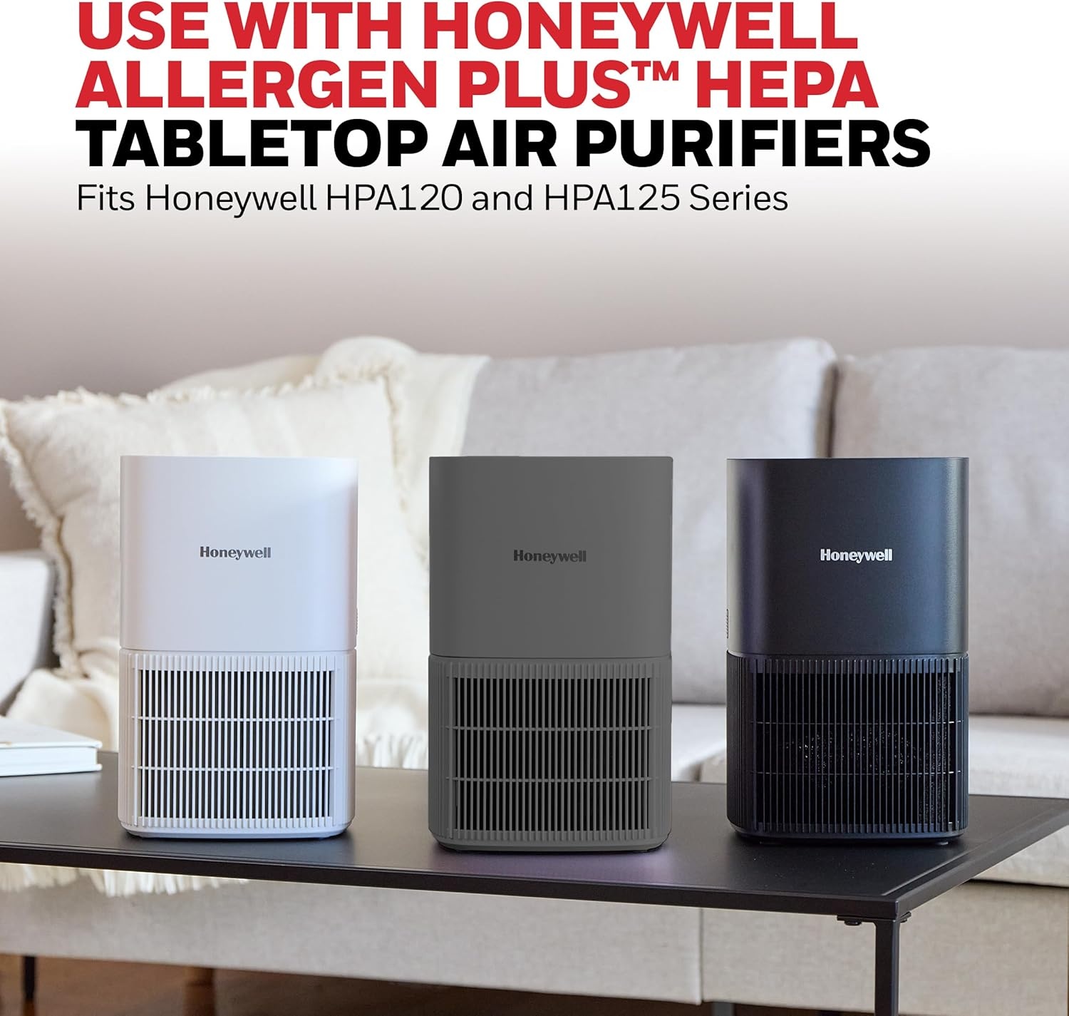 image:imageHoneywell Genuine O HEPA Air Purifier Filter Replacement for Honeywell Allergen Plus Tabletop Air Purifiers HPA120 amp HPA125 3in1 with PreFilter HEPA amp CarbonCaptures up to 9997 of Allergens