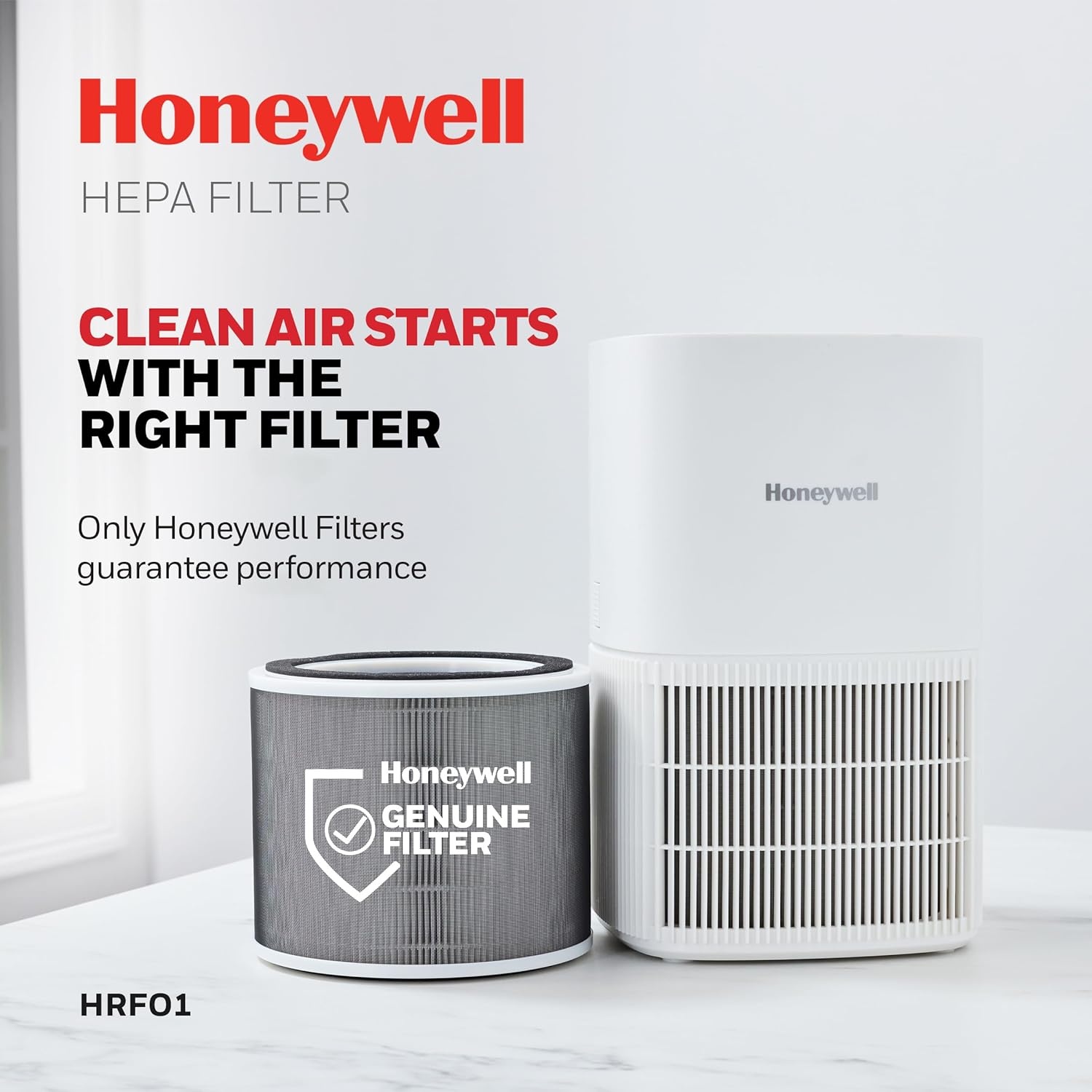 image:imageHoneywell Genuine O HEPA Air Purifier Filter Replacement for Honeywell Allergen Plus Tabletop Air Purifiers HPA120 amp HPA125 3in1 with PreFilter HEPA amp CarbonCaptures up to 9997 of Allergens