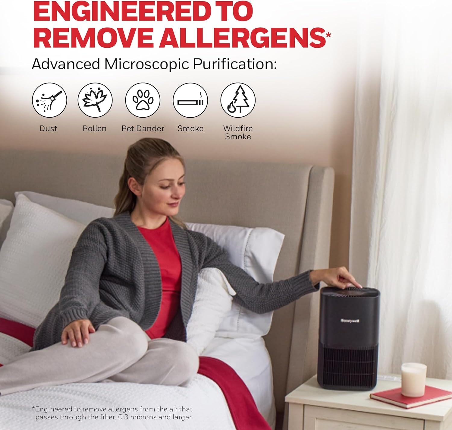 image:imageHoneywell Genuine O HEPA Air Purifier Filter Replacement for Honeywell Allergen Plus Tabletop Air Purifiers HPA120 amp HPA125 3in1 with PreFilter HEPA amp CarbonCaptures up to 9997 of Allergens