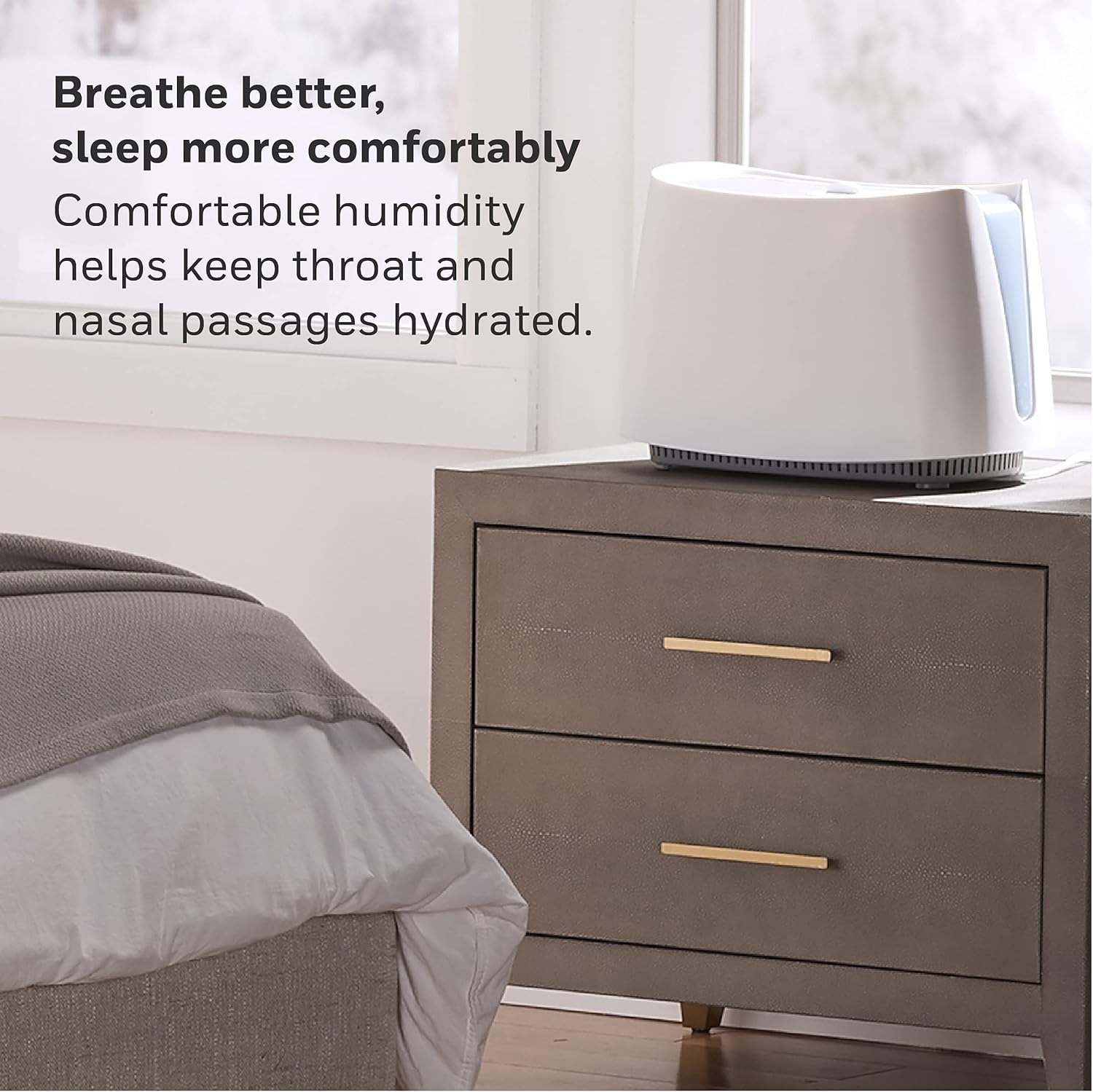 image:imageHoneywell Germ Free Cool Mist Humidifier Medium Room 1 Gallon Tank White Humidifier for Baby and Kids Rooms Bedrooms and More