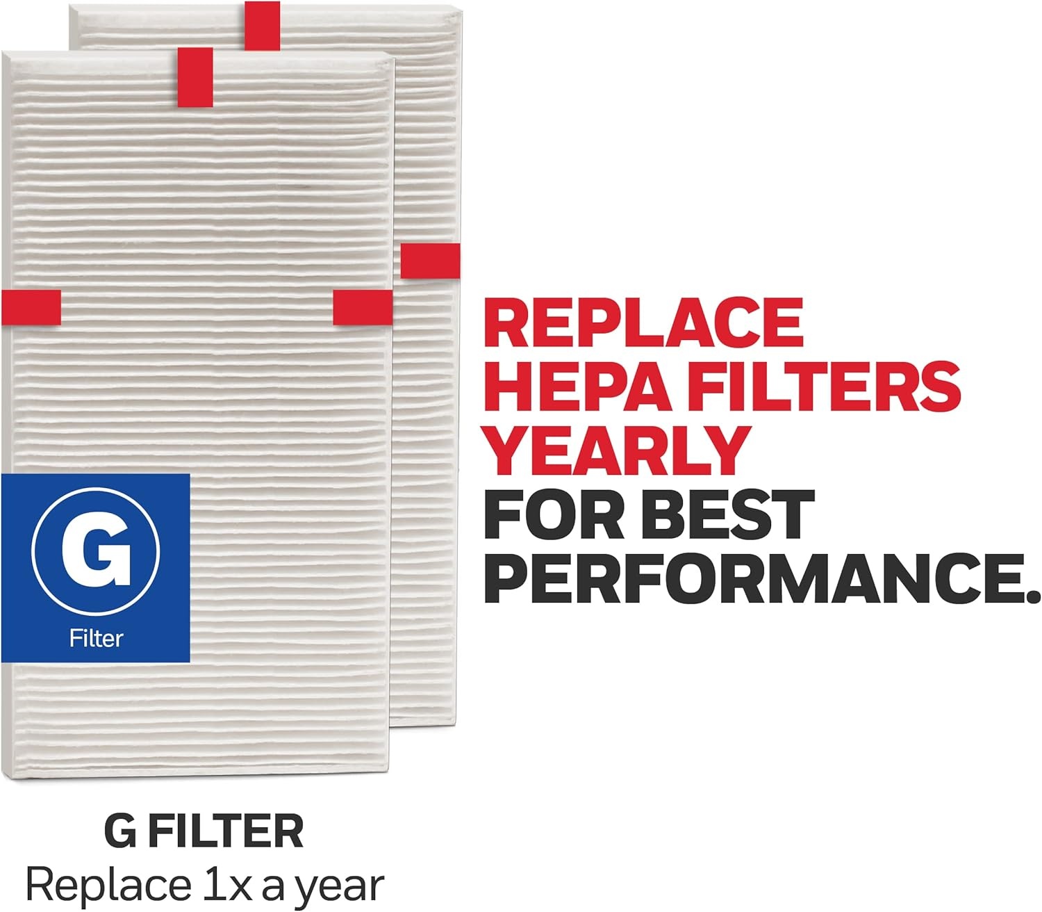 image:imageHoneywell HEPA Air Purifier Filter G 1Pack for HPA030HPA080 amp HPA180 Series Airborne Allergen Air Filter Targets WildfireSmoke Pollen Pet Dander and Dust1 Count Pack of 8
