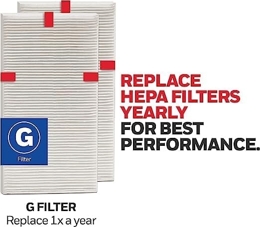 image:imageHoneywell HEPA Air Purifier Filter G 1Pack for HPA030HPA080 amp HPA180 Series Airborne Allergen Air Filter Targets WildfireSmoke Pollen Pet Dander and Dust1 Count Pack of 2