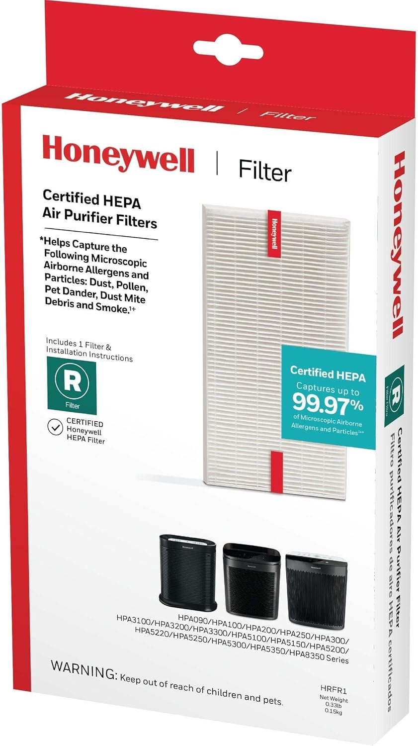 image:imageHoneywell HEPA Air Purifier Filter R 1Pack for HPA 100200300 3000 and 5000 Series Airborne Allergen Air Filter Replacement Targets WildfireSmoke Pollen Pet Dander and Dust17 x 67 x 103