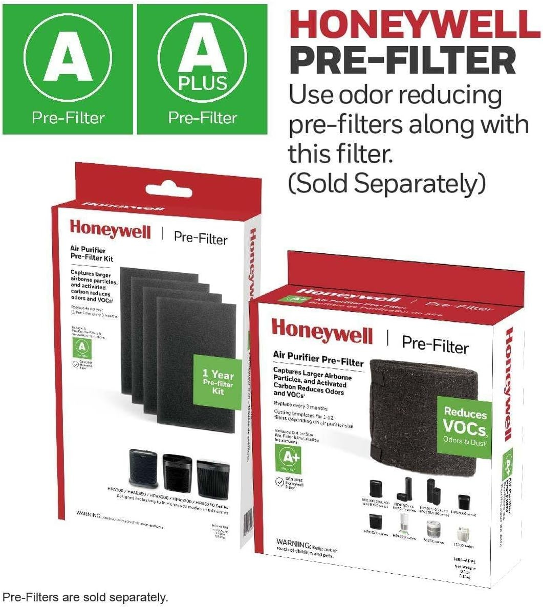 image:imageHoneywell HEPA Air Purifier Filter R 1Pack for HPA 100200300 3000 and 5000 Series Airborne Allergen Air Filter Replacement Targets WildfireSmoke Pollen Pet Dander and Dust17 x 67 x 103