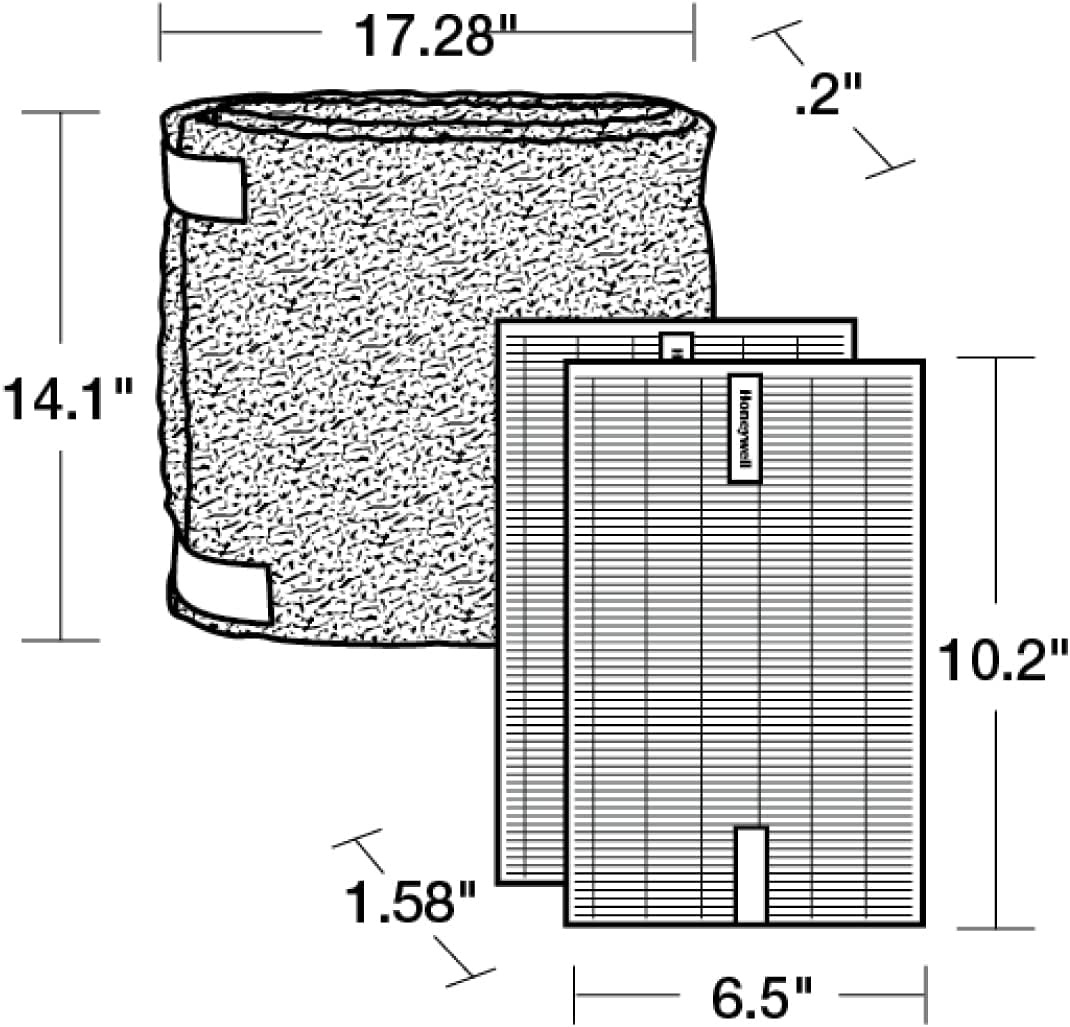 image:imageHoneywell HEPA Air Purifier Filter Value Kit Includes 2 R HEPA Filters and 1 A PreFilter Roll with Cutting TemplateHRFARVP