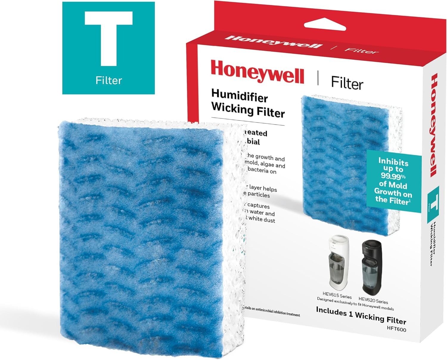 image:imageHoneywell HFT600PF1 Replacement Wicking Filter T Humidifier Filters Replacement 1 Pack White1 Count Pack of 1