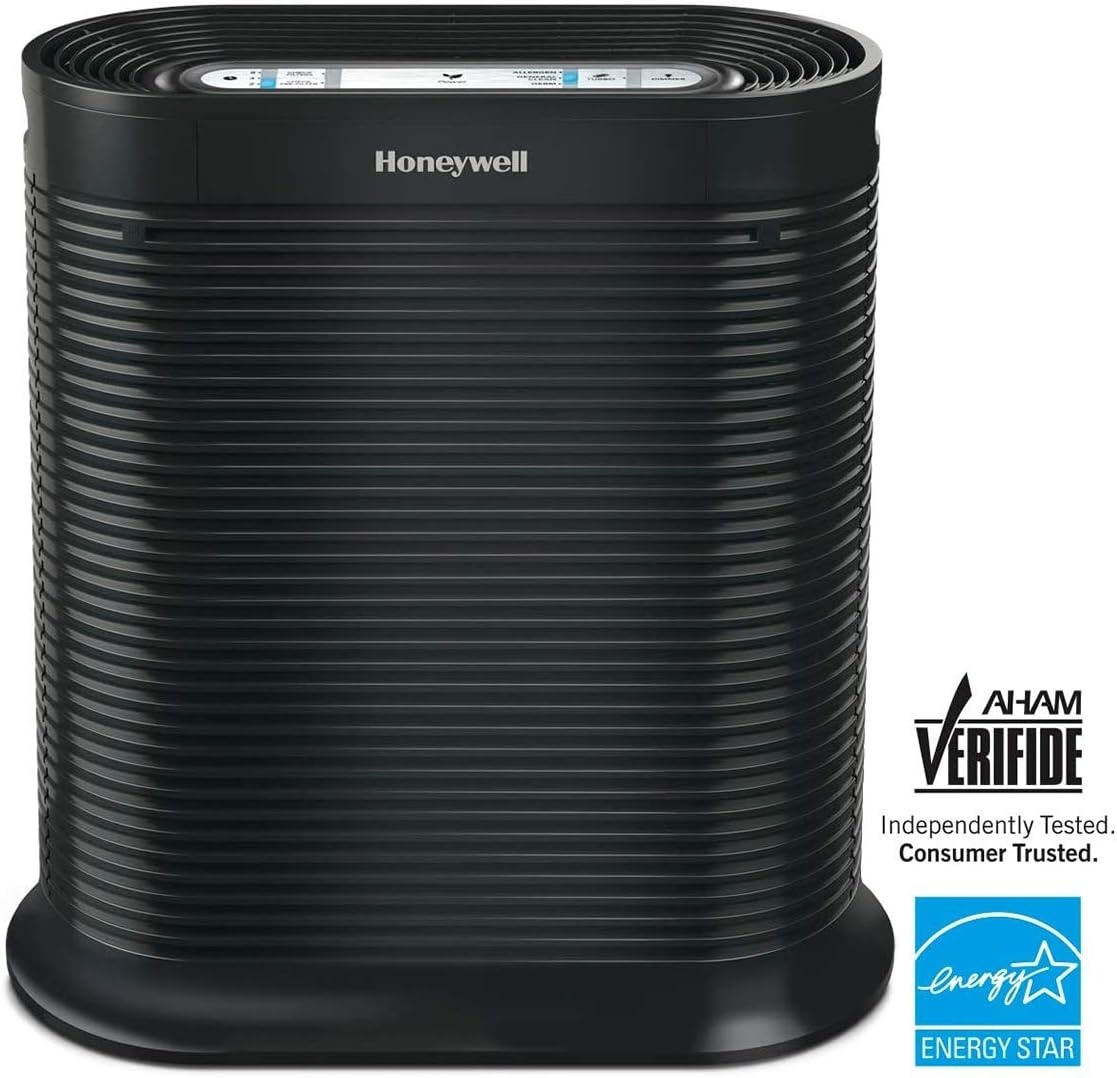 image:imageHoneywell HPA200 HEPA Air Purifier for Large Rooms Microscopic Airborne Allergen Reducer Cleans Up To 1500 Sq Ft in 1 Hour WildfireSmoke Pollen Pet Dander and Dust Air Purifier BlackBlack