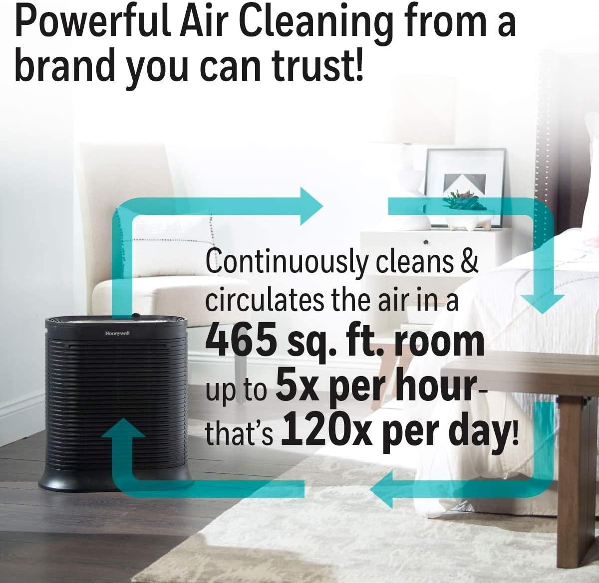 image:imageHoneywell HPA200 HEPA Air Purifier for Large Rooms Microscopic Airborne Allergen Reducer Cleans Up To 1500 Sq Ft in 1 Hour WildfireSmoke Pollen Pet Dander and Dust Air Purifier BlackBlack