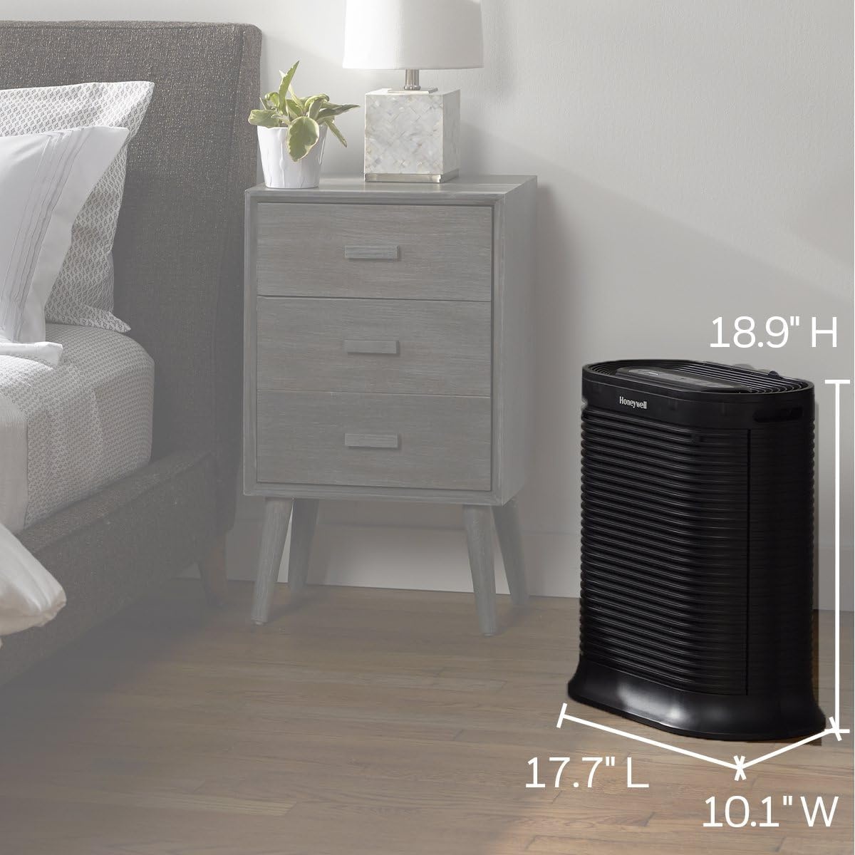 image:imageHoneywell HPA200 HEPA Air Purifier for Large Rooms Microscopic Airborne Allergen Reducer Cleans Up To 1500 Sq Ft in 1 Hour WildfireSmoke Pollen Pet Dander and Dust Air Purifier BlackBlack