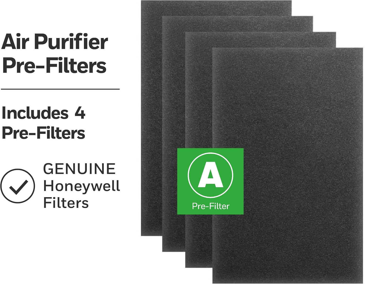 image:imageHoneywell HRFA200 Air Purifier Pre Kit Filter 4 Count Pack of 1 Allergen Air Filter Targets Dust VOC Pet Kitchen and WildfireSmoke Odors22 x 77 x 131