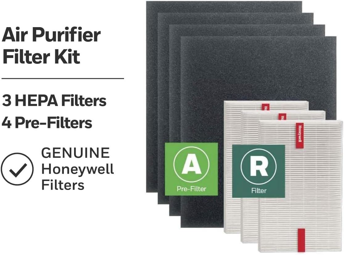 image:imageHoneywell HRFA300 PreFilters for Air Purifiers 4Pack Activated Carbon Reduces Household Odors and VOCs Compatible with Select Honeywell HEPA Air Purifiers39 x 134 x 171