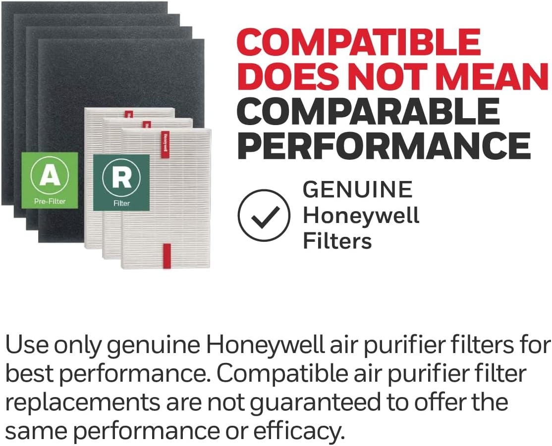 image:imageHoneywell HRFA300 PreFilters for Air Purifiers 4Pack Activated Carbon Reduces Household Odors and VOCs Compatible with Select Honeywell HEPA Air Purifiers39 x 134 x 171 Pack of 4