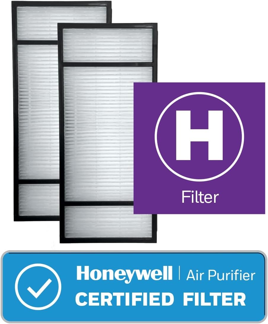 image:imageHoneywell HRFH1 HEPA Air Purifier Filter H 1Pack for HPA050150 HPA060 amp HPA160 Series Airborne Allergen Air Filter Targets WildfireSmoke Pollen Pet Dander and Dust2 pack