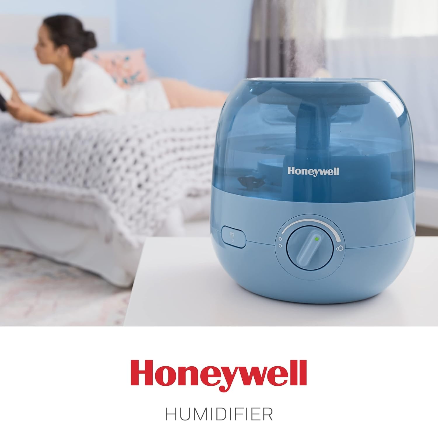 image:imageHoneywell Mini Cool Mist humidifier Easy to Fill and Clean humidifier for small Bedroom Kids Rooms or office Ultra Quiet Operation and Auto ShutOff White HUL525WSlate Blue