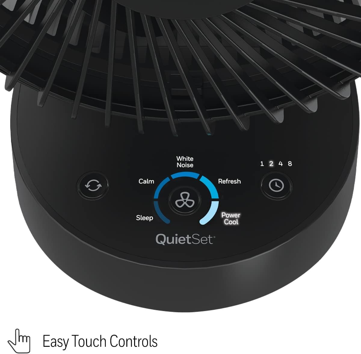 image:imageHoneywell QuietSet 5 Oscillating Table Fan White Personal and Small Room Fan with Quiet Operation and 5 Levels of Power and SoundBlack