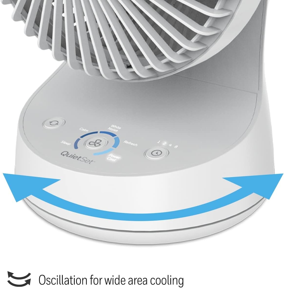image:imageHoneywell QuietSet 5 Oscillating Table Fan White Personal and Small Room Fan with Quiet Operation and 5 Levels of Power and SoundWhite