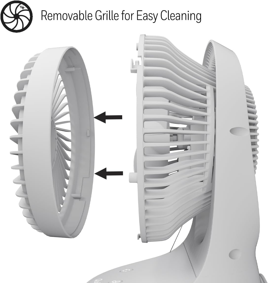 image:imageHoneywell QuietSet 5 Oscillating Table Fan White Personal and Small Room Fan with Quiet Operation and 5 Levels of Power and SoundWhite