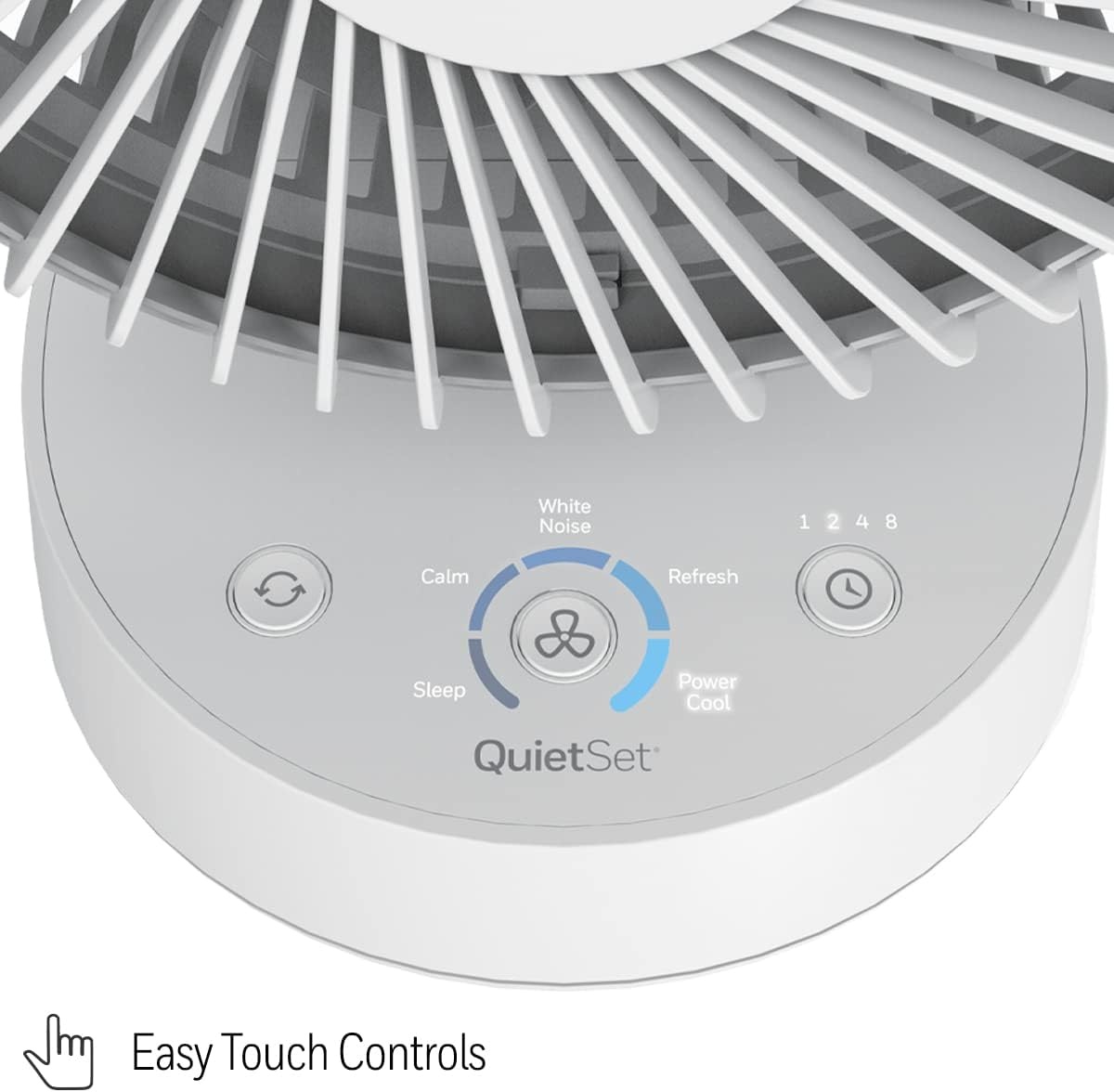 image:imageHoneywell QuietSet 5 Oscillating Table Fan White Personal and Small Room Fan with Quiet Operation and 5 Levels of Power and SoundWhite