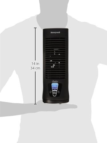 image:imageHoneywell QuietSet Personal Table Fan Oscillating Personal Desk Fan with Quiet Operation 4 Levels of Power and Sound Black HTF210BFan