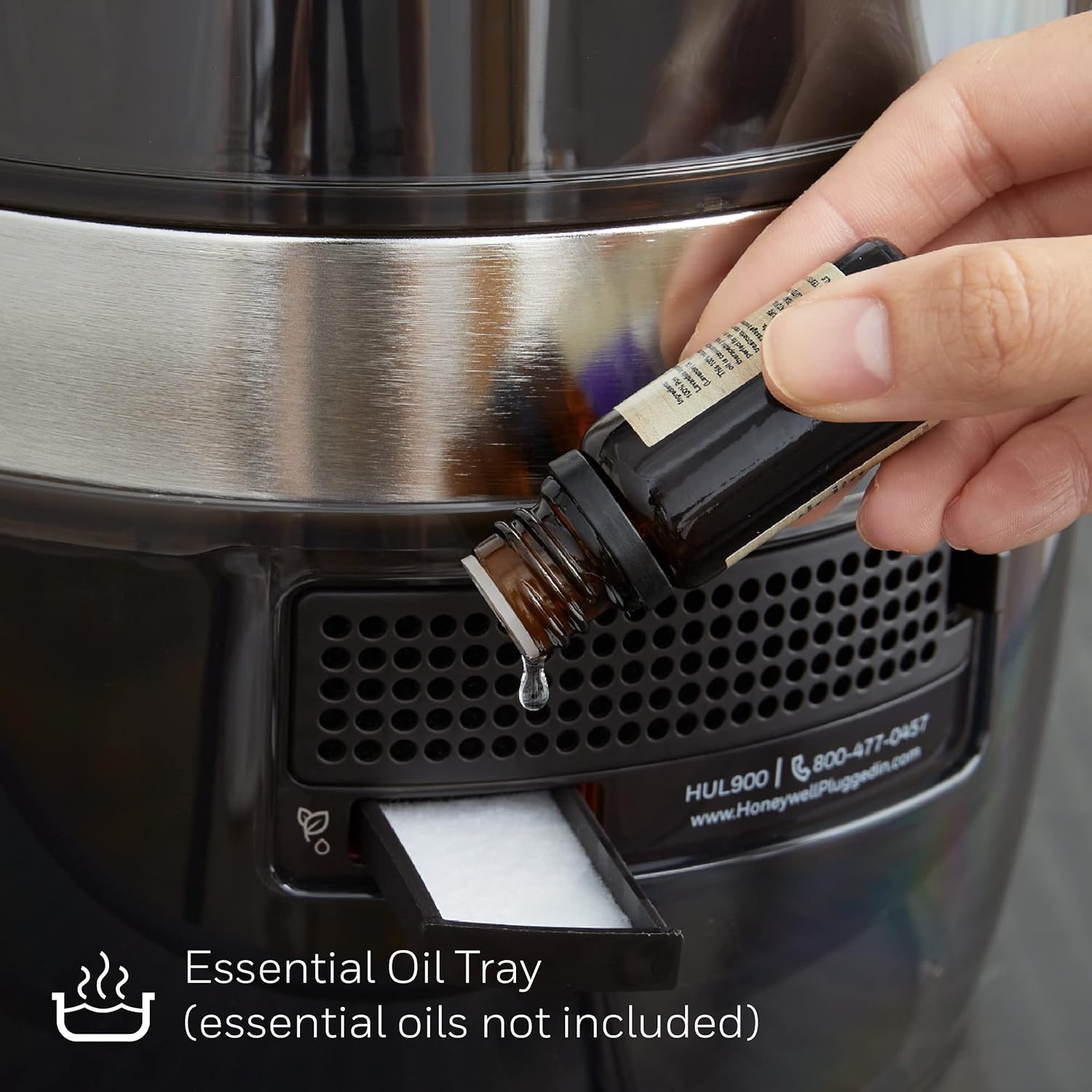 image:imageHoneywell Reflection Ultrasonic Cool Mist Humidifier Cool Mist Top Fill Humidifier for Medium Room Bedroom Kids Room and Office Helps relieve cough and congestion Black HUL900B