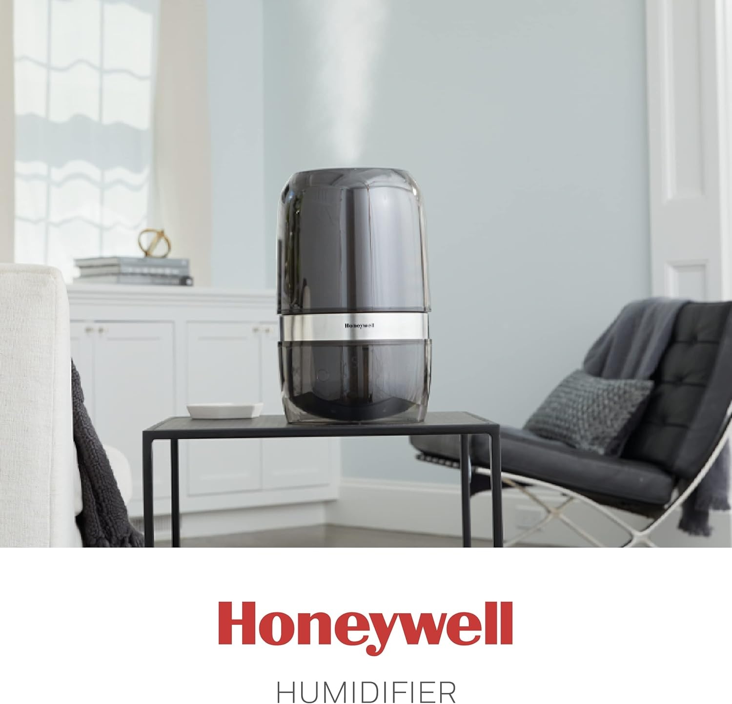 image:imageHoneywell Reflection Ultrasonic Cool Mist Humidifier Cool Mist Top Fill Humidifier for Medium Room Bedroom Kids Room and Office Helps relieve cough and congestion Black HUL900B