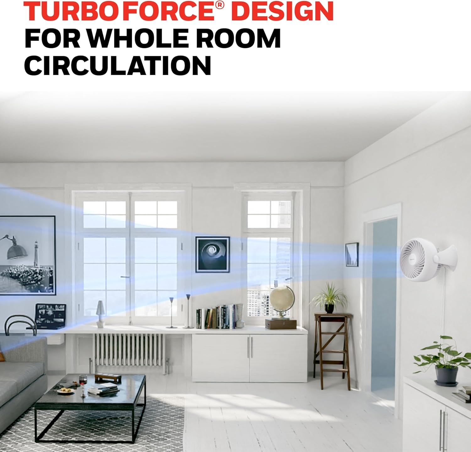 image:imageHoneywell TurboForce Air Circulator Small Tabletop Fan Quiet Personal Fan for Home or Office 3 Speeds 90 Degree Pivoting Head Black HT900White