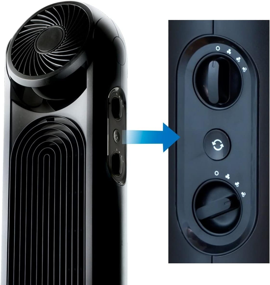 image:imageHoneywell TurboForce Tower Fan 2in1 Fan with 6 speeds quiet operation quality Stylish Tower Fan for home room bedroom or home office Black HYF502Fan