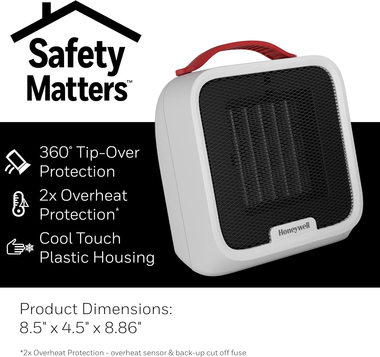 image:imageHoneywell UberHeat 5 Ceramic Space Heater for Small Rooms White