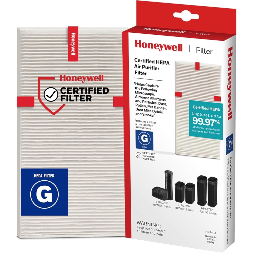 image:imageHoneywell HEPA Air Purifier Filter G 1Pack for HPA030HPA080 amp HPA180 Series Airborne Allergen Air Filter Targets WildfireSmoke Pollen Pet Dander and Dust14 x 49 x 10