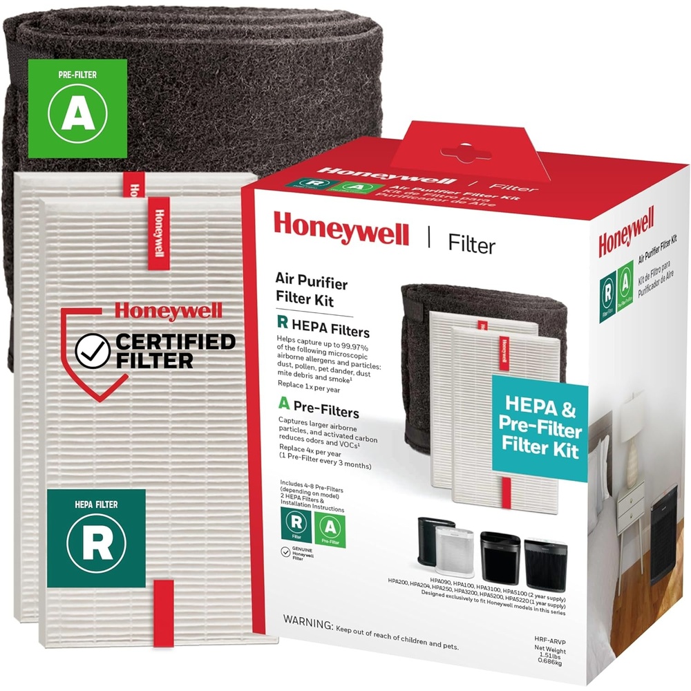 image:imageHoneywell HEPA Air Purifier Filter Value Kit Includes 2 R HEPA Filters and 1 A PreFilter Roll with Cutting TemplateHRFARVP