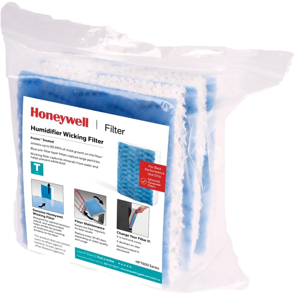 image:imageHoneywell HFT600PF1 Replacement Wicking Filter T Humidifier Filters Replacement 1 Pack White3 Count Pack of 1