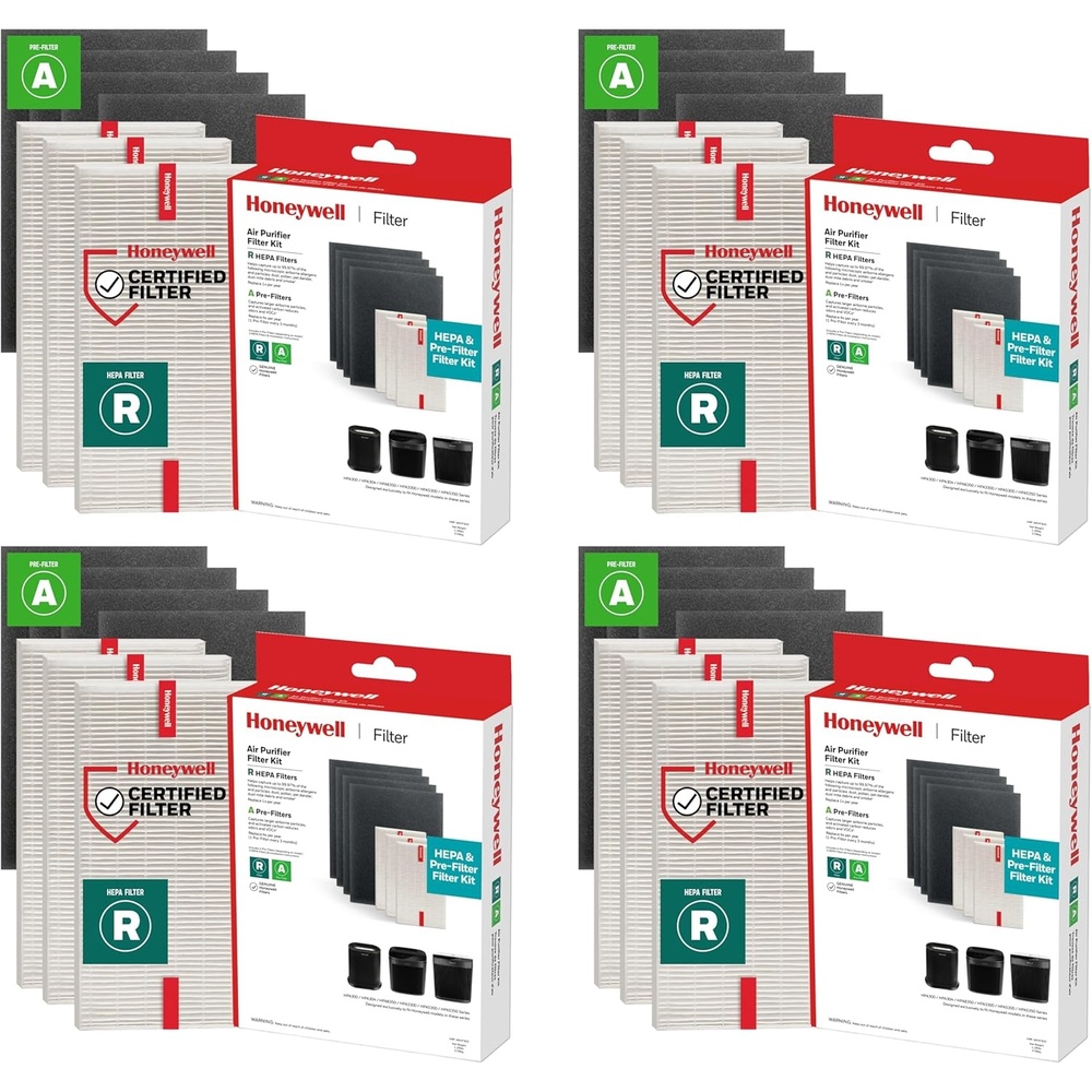 image:imageHoneywell HRFA300 PreFilters for Air Purifiers 4Pack Activated Carbon Reduces Household Odors and VOCs Compatible with Select Honeywell HEPA Air Purifiers39 x 134 x 171 Pack of 4
