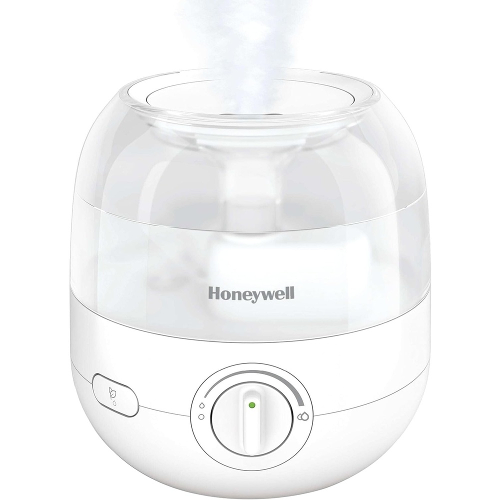 image:imageHoneywell Mini Cool Mist humidifier Easy to Fill and Clean humidifier for small Bedroom Kids Rooms or office Ultra Quiet Operation and Auto ShutOff White HUL525WWhite