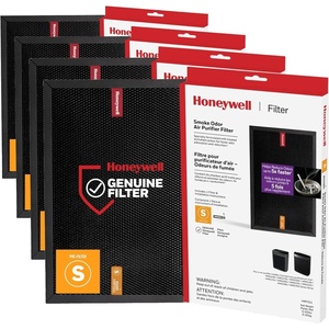 Honeywell Air Purifier Filter for Smoke Odor – Filter S for HPA3000 PowerPlus and HPA5000 Insight Series, HRFSS1((Pack of 4))