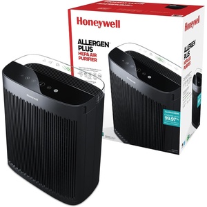 Honeywell Allergen Plus HEPA Air Purifier for Home, Large Rooms up to 900 Ft², Turbo Clean, HEPA Filter Reduces Allergens, Dust, Pollen, Pet Dander, All Smoke Types, Odors, Black, HPA5100B(1700 sq. ft)