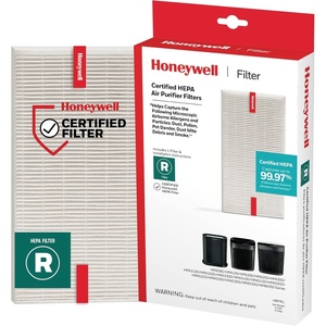 Honeywell HEPA Air Purifier Filter R, 1-Pack for HPA 100/200/300, 3000 and 5000 Series – Airborne Allergen Air Filter Replacement Targets Wildfire/Smoke, Pollen, Pet Dander, and Dust(1.7″ x 6.7″ x 10.3″)