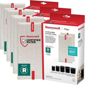 Honeywell HEPA Air Purifier Filter R, 1-Pack for HPA 100/200/300, 3000 and 5000 Series – Airborne Allergen Air Filter Replacement Targets Wildfire/Smoke, Pollen, Pet Dander, and Dust(3.3″ x 6.7″ x 10.3″ (Pack of 3))