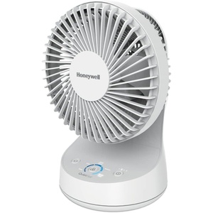 Honeywell QuietSet 5 Oscillating Table Fan, White – Personal and Small Room Fan with Quiet Operation and 5 Levels of Power and Sound(White)